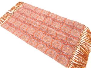 リサイクル　円文白虎朱雀錦織出し卓布